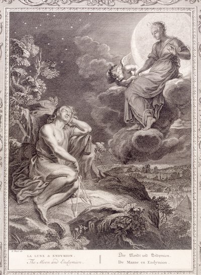 La Luna y Endimión, 1731 de Bernard Picart